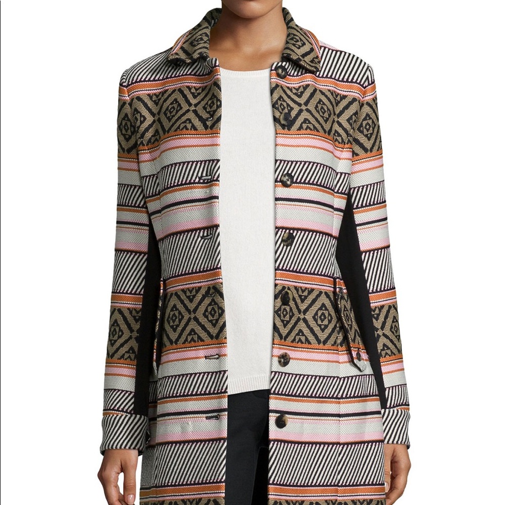 DVF Allena Coat Size 8 Rare trench long coat